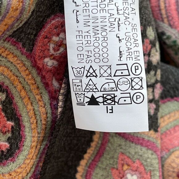 Zara Long Sleeve Floral Piasley Print Blouse - Picture 7 of 7